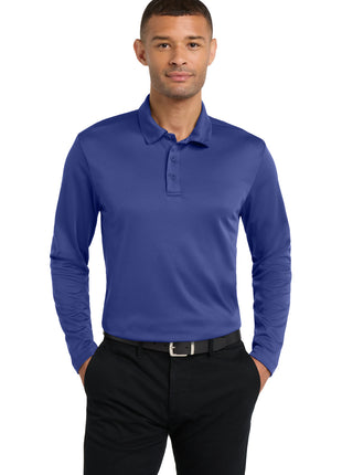 Port Authority® Silk Touch™ Performance Long Sleeve Polo. K540LS - Royal | Port Authority