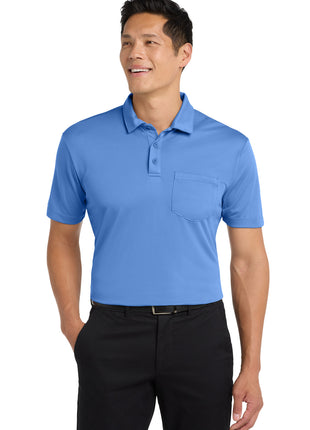 Port Authority® Silk Touch™ Performance Pocket Polo. K540P - Carolina Blue | Port Authority
