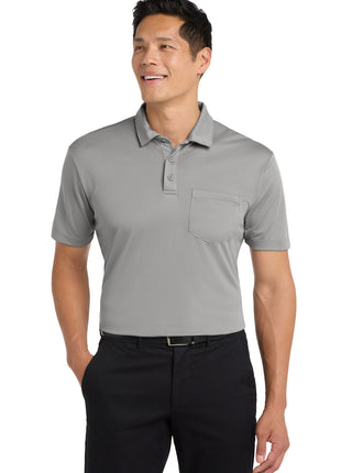 Port Authority® Silk Touch™ Performance Pocket Polo. K540P - Gusty Grey | Port Authority