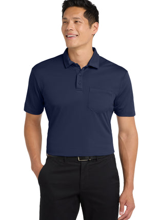 Port Authority® Silk Touch™ Performance Pocket Polo. K540P - Navy | Port Authority