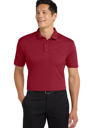 Port Authority® Silk Touch™ Performance Pocket Polo. K540P - Red | Port Authority