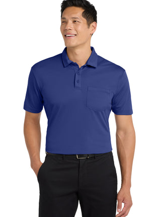 Port Authority® Silk Touch™ Performance Pocket Polo. K540P - Royal | Port Authority