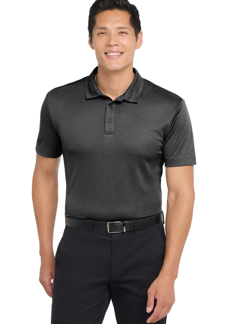 Port Authority ® Heathered Silk Touch ™ Performance Polo. K542 - Black Heather | Port Authority
