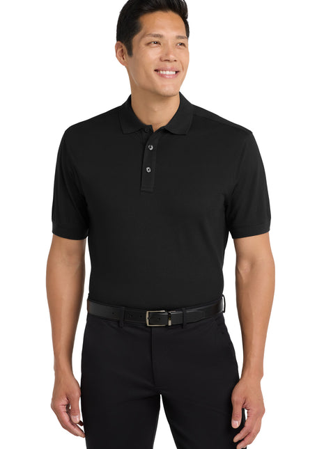 Port Authority® Stretch Pique Polo. K555 - Black | Port Authority