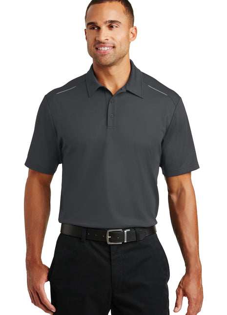 Port Authority® Pinpoint Mesh Polo. K580 - Battleship Grey | Port Authority