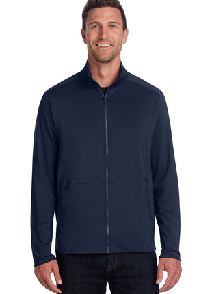 Port Authority® Accord Stretch Fleece Full-Zip K595 - Navy | Port Authority