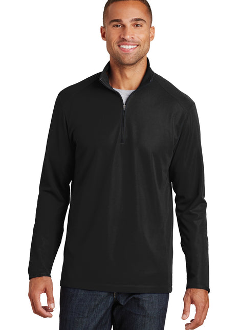 Port Authority® Pinpoint Mesh 1/2-Zip. K806 - Black | Port Authority