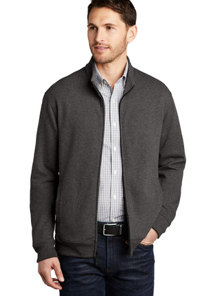 Port Authority ® Interlock Full-Zip. K809 - Charcoal Heather/ Medium Heather Grey | Port Authority