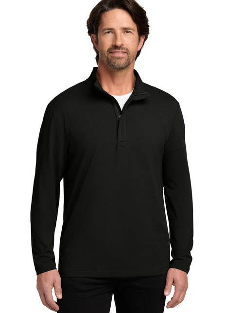 Port Authority® Fairway Stretch 1/4-Zip K829 - Deep Black | Port Authority