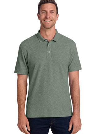 Port Authority® C-FREE® Cotton Blend Pique Polo K867 - Dark Green Heather | Port Authority