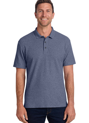 Port Authority® C-FREE® Cotton Blend Pique Polo K867 - Navy Heather | Port Authority