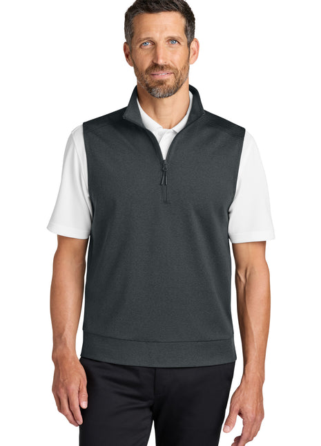 Port Authority® C-FREE® Double Knit 1/4-Zip Vest K880V - Grey Steel Heather | Port Authority
