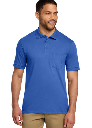 Port & Co™ Core Blend Jersey Knit Pocket Polo. KP55P - Royal | Port & Co