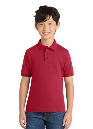 Port & Co™ Youth Core Blend Jersey Knit Polo. KP55Y - Red | Port & Co