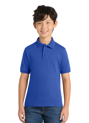 Port & Co™ Youth Core Blend Jersey Knit Polo. KP55Y - Royal | Port & Co