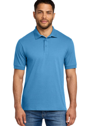 Port & Co™ Core Blend Jersey Knit Polo. KP55 - Aquatic Blue | Port & Co