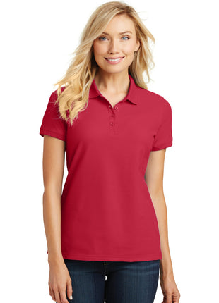 Port Authority® Women's Core Classic Pique Polo. L100 - Rich Red | Port Authority