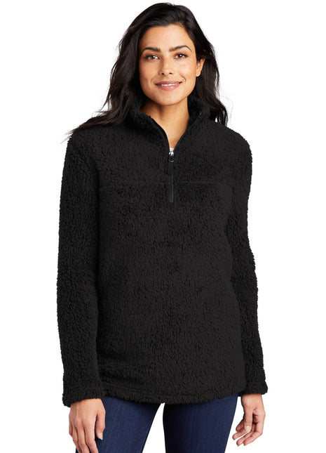 Port Authority® Women's Cozy 1/4-Zip Fleece L130 - Black | Port Authority