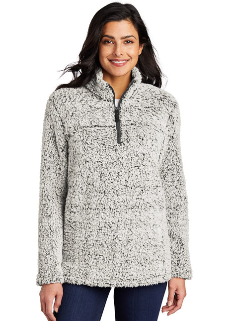 Port Authority® Women's Cozy 1/4-Zip Fleece L130 - Grey Heather | Port Authority