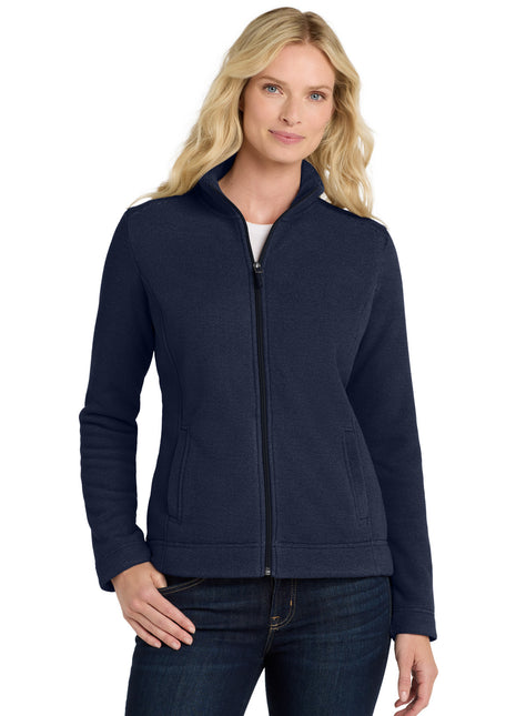 Port Authority ® Women's Ultra Warm Brushed Fleece Jacket. L211 - Insignia Blue/ River Blue Navy | Port Authority