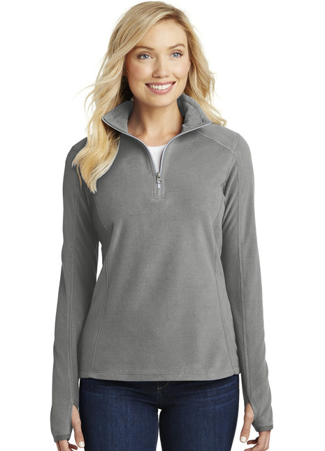 Port Authority® Women's Microfleece 1/2-Zip Pullover. L224 - Pearl Grey | Port Authority