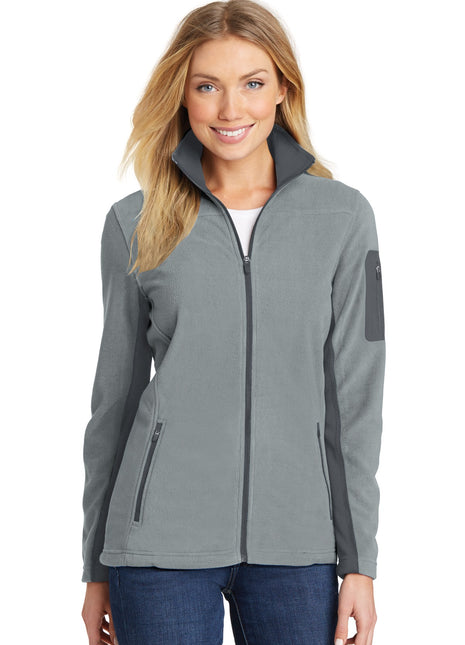 Port Authority® Women's Summit Fleece Full-Zip Jacket. L233 - Frost Grey/ Magnet | Port Authority