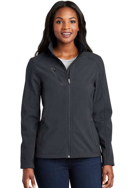 Port Authority® Women's Welded Soft Shell Jacket. L324 - Battleship Grey | Port Authority