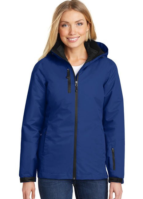 Port Authority® Women's Vortex Waterproof 3-in-1 Jacket. L332 - Night Sky Blue/ Black | Port Authority