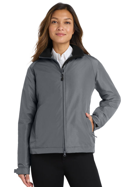 Port Authority® Women's Challenger™ Jacket. L354 - Steel Grey/ True Black | Port Authority