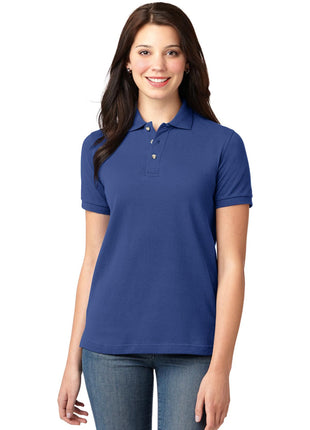 Port Authority® Women's Heavyweight Cotton Pique Polo.  L420 - Royal | Port Authority