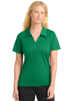 Sport-Tek® Women's Dri-Mesh® V-Neck Polo.  L469 - Kelly Green | Sport-Tek