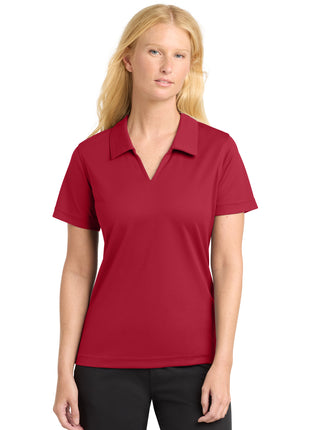 Sport-Tek® Women's Dri-Mesh® V-Neck Polo.  L469 - Red | Sport-Tek