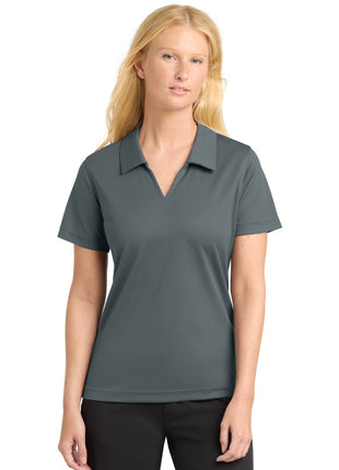 Sport-Tek® Women's Dri-Mesh® V-Neck Polo.  L469 - Steel | Sport-Tek