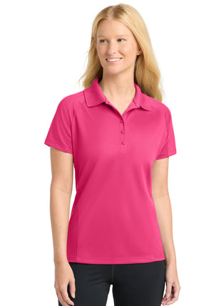 Sport-Tek® Women's Dri-Mesh® Pro Polo. L474 - Pink Raspberry | Sport-Tek