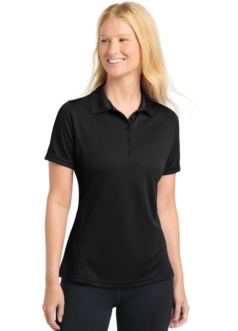 Sport-Tek® Women's Dry Zone® Raglan Accent Polo. L475 - Black | Sport-Tek