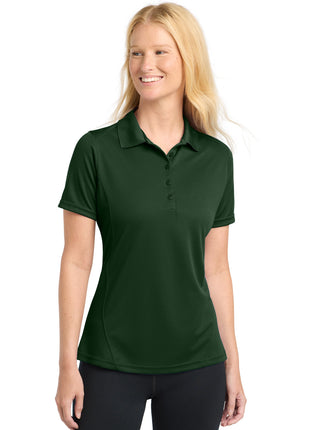 Sport-Tek® Women's Dry Zone® Raglan Accent Polo. L475 - Forest Green | Sport-Tek