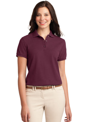 Port Authority® Women's Silk Touch™ Polo.  L500 - Burgundy | Port Authority
