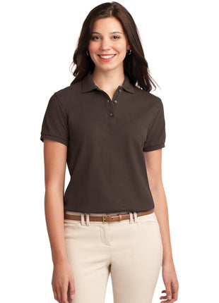 Port Authority® Women's Silk Touch™ Polo.  L500 - Coffee Bean | Port Authority