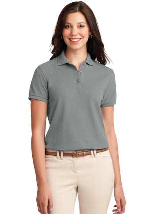 Port Authority® Women's Silk Touch™ Polo.  L500 - Cool Grey | Port Authority