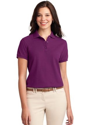 Port Authority® Women's Silk Touch™ Polo.  L500 - Deep Berry | Port Authority