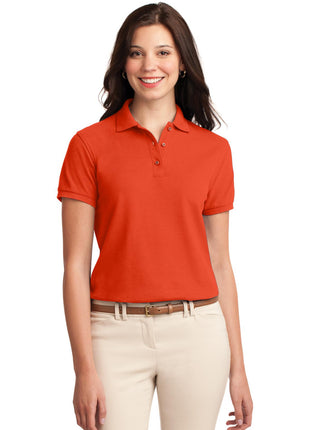 Port Authority® Women's Silk Touch™ Polo.  L500 - Orange | Port Authority