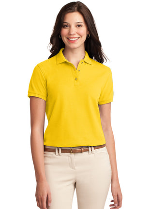 Port Authority® Women's Silk Touch™ Polo.  L500 - Sunflower Yellow | Port Authority