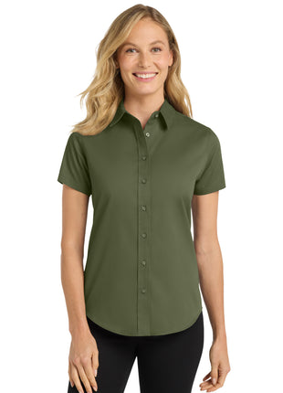 Port Authority® Women's Short Sleeve Easy Care  Shirt.  L508 - Clover Green | Port Authority