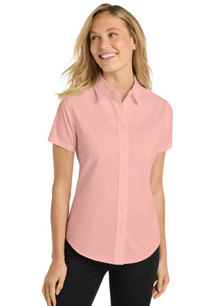 Port Authority® Women's Short Sleeve Easy Care  Shirt.  L508 - Light Pink | Port Authority