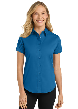 Port Authority® Women's Short Sleeve Easy Care  Shirt.  L508 - Strong Blue | Port Authority