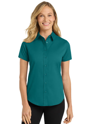 Port Authority® Women's Short Sleeve Easy Care  Shirt.  L508 - Teal Green | Port Authority