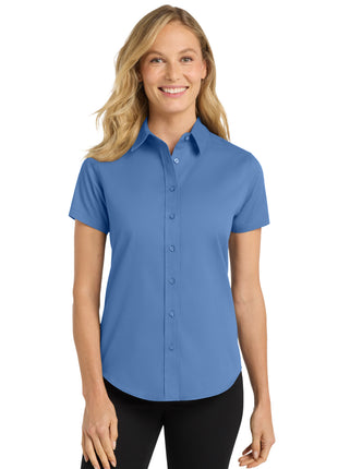 Port Authority® Women's Short Sleeve Easy Care  Shirt.  L508 - Ultramarine Blue | Port Authority