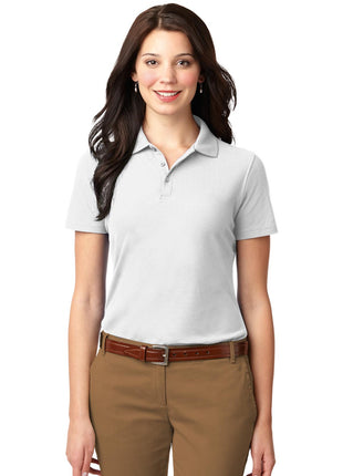 Port Authority® Women's Stain-Resistant Polo. L510 - White | Port Authority