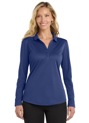Port Authority ® Women's Silk Touch ™  Performance Long Sleeve Polo. L540LS - Royal | Port Authority