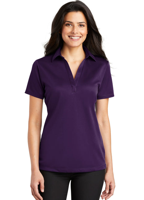 Port Authority® Women's Silk Touch™ Performance Polo. L540 - Bright Purple | Port Authority